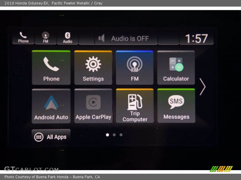 Pacific Pewter Metallic / Gray 2019 Honda Odyssey EX