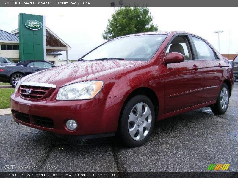Radiant Red / Beige 2005 Kia Spectra EX Sedan