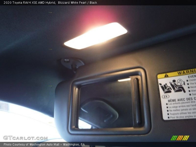 Blizzard White Pearl / Black 2020 Toyota RAV4 XSE AWD Hybrid