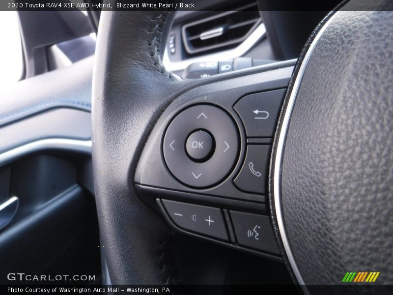 Blizzard White Pearl / Black 2020 Toyota RAV4 XSE AWD Hybrid