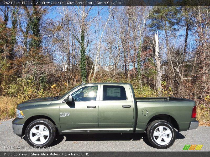Olive Green Pearl / Diesel Gray/Black 2021 Ram 1500 Classic Crew Cab 4x4