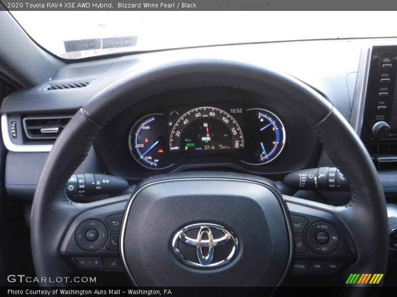 Blizzard White Pearl / Black 2020 Toyota RAV4 XSE AWD Hybrid