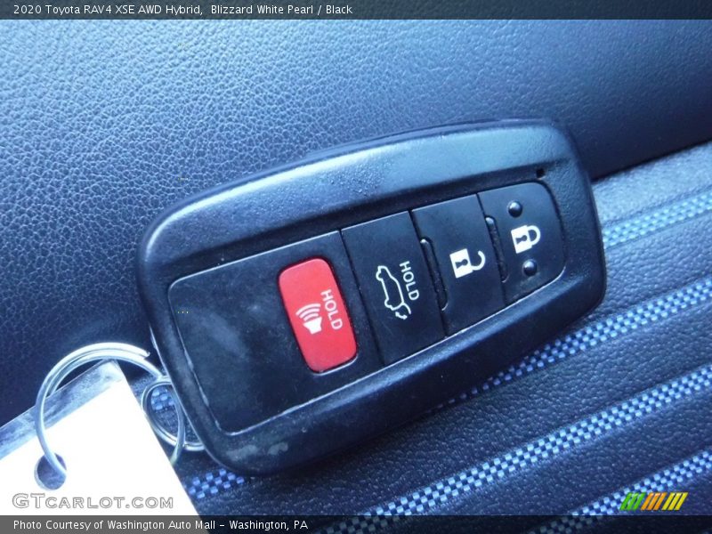 Blizzard White Pearl / Black 2020 Toyota RAV4 XSE AWD Hybrid