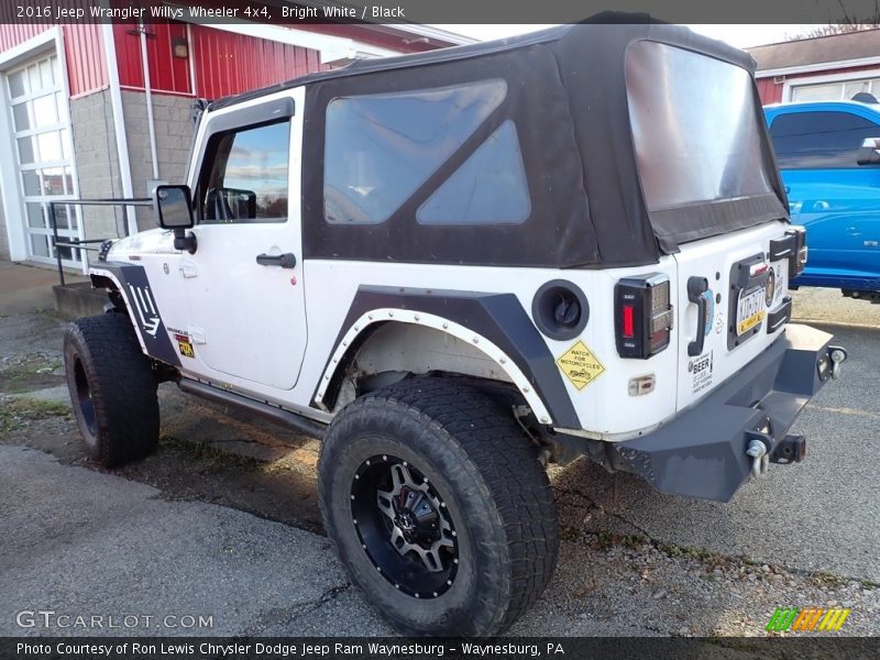 Bright White / Black 2016 Jeep Wrangler Willys Wheeler 4x4