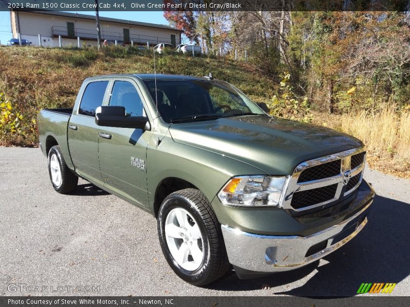 Olive Green Pearl / Diesel Gray/Black 2021 Ram 1500 Classic Crew Cab 4x4