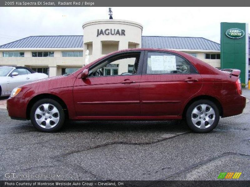 Radiant Red / Beige 2005 Kia Spectra EX Sedan