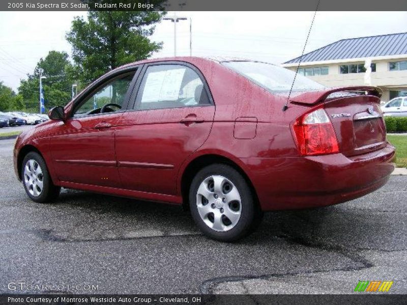 Radiant Red / Beige 2005 Kia Spectra EX Sedan