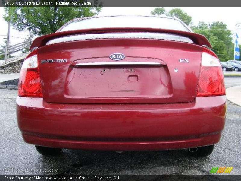 Radiant Red / Beige 2005 Kia Spectra EX Sedan
