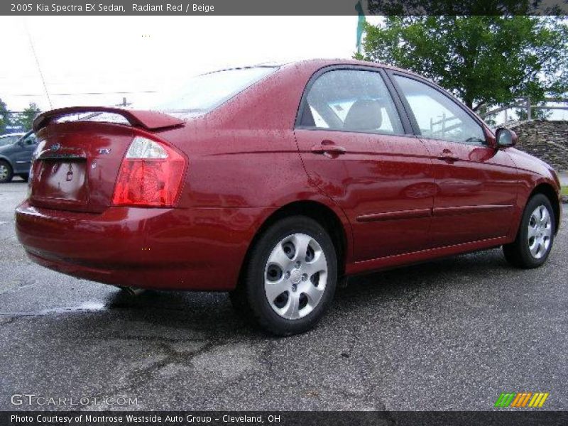 Radiant Red / Beige 2005 Kia Spectra EX Sedan