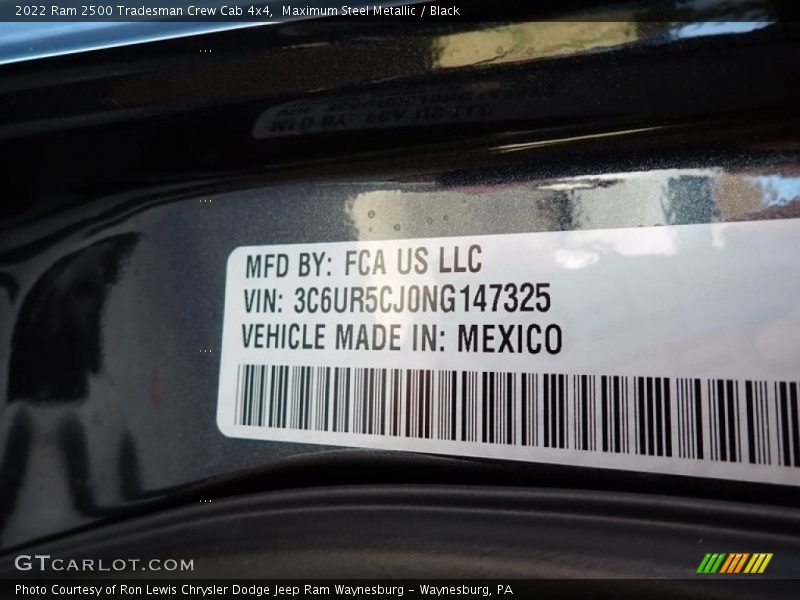 Maximum Steel Metallic / Black 2022 Ram 2500 Tradesman Crew Cab 4x4