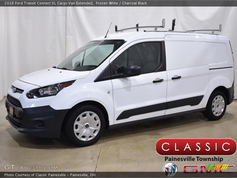 Frozen White / Charcoal Black 2016 Ford Transit Connect XL Cargo Van Extended