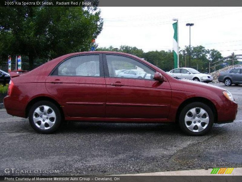Radiant Red / Beige 2005 Kia Spectra EX Sedan