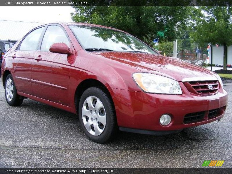 Radiant Red / Beige 2005 Kia Spectra EX Sedan