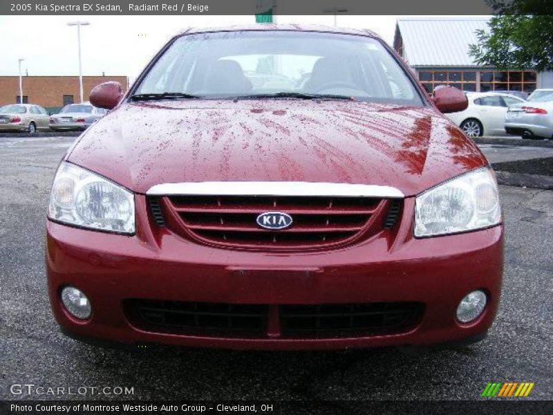 Radiant Red / Beige 2005 Kia Spectra EX Sedan