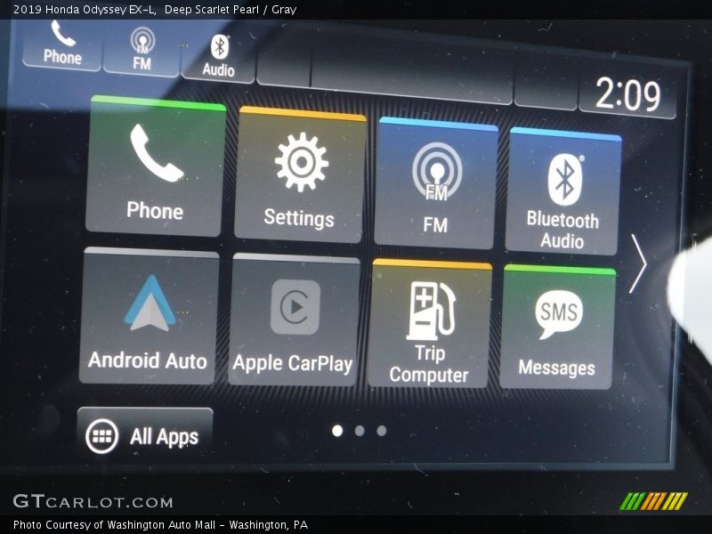 Deep Scarlet Pearl / Gray 2019 Honda Odyssey EX-L