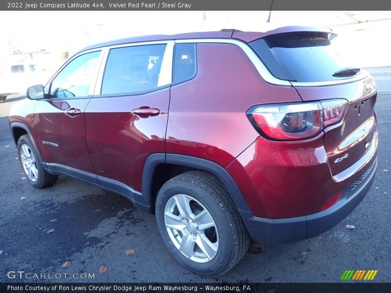 Velvet Red Pearl / Steel Gray 2022 Jeep Compass Latitude 4x4