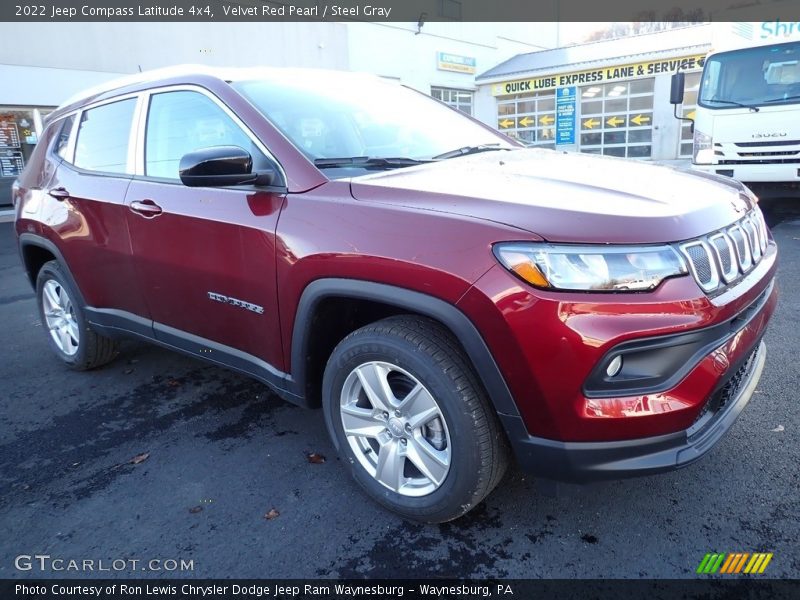 Velvet Red Pearl / Steel Gray 2022 Jeep Compass Latitude 4x4