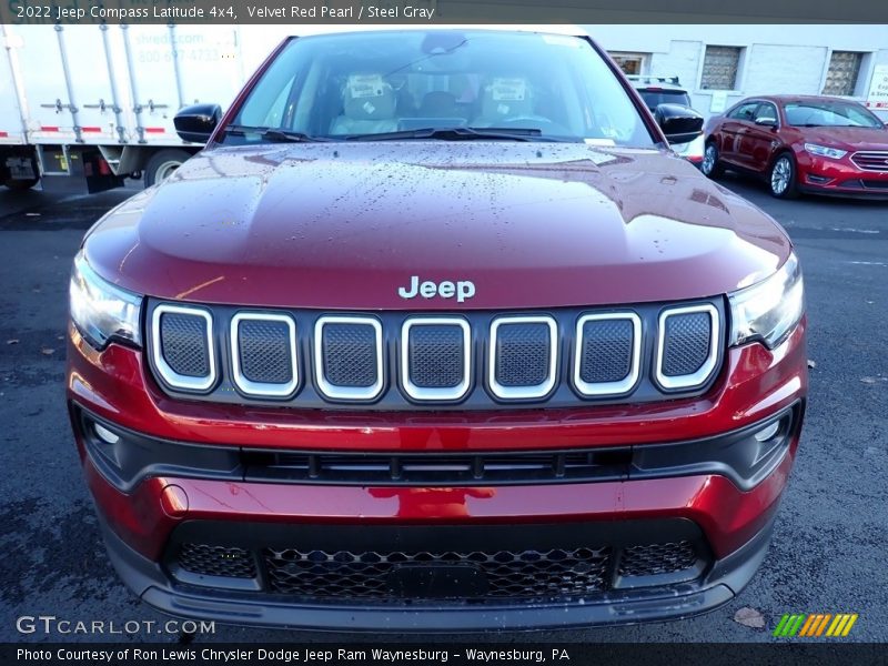 Velvet Red Pearl / Steel Gray 2022 Jeep Compass Latitude 4x4