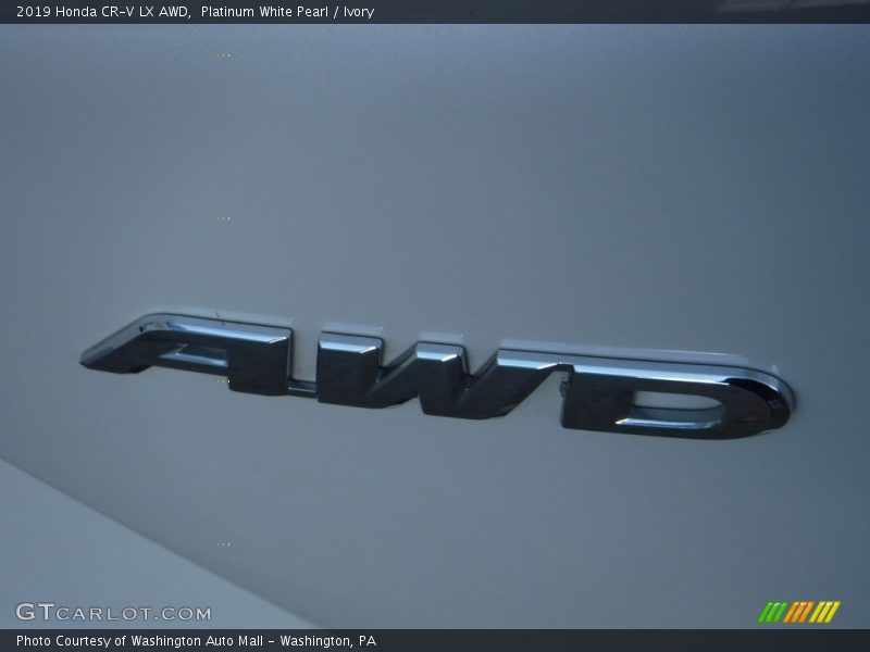 Platinum White Pearl / Ivory 2019 Honda CR-V LX AWD