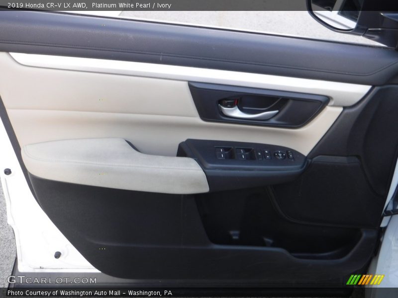 Platinum White Pearl / Ivory 2019 Honda CR-V LX AWD