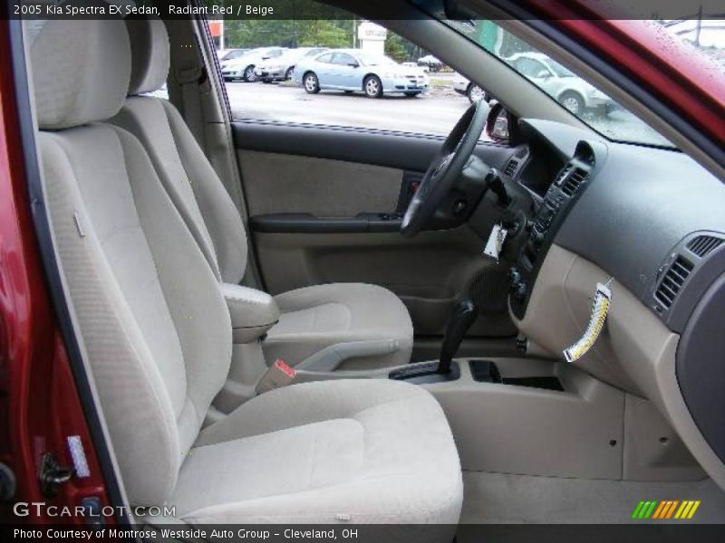Radiant Red / Beige 2005 Kia Spectra EX Sedan