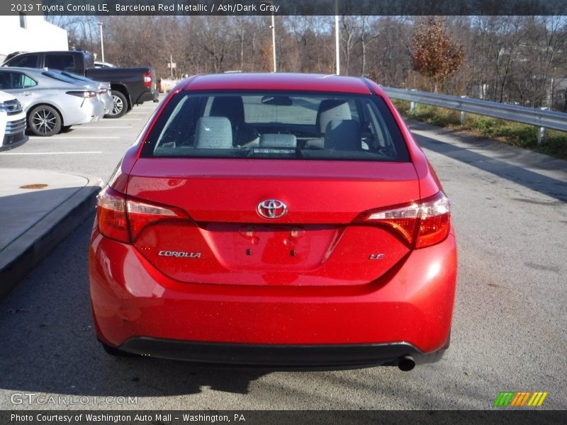 Barcelona Red Metallic / Ash/Dark Gray 2019 Toyota Corolla LE