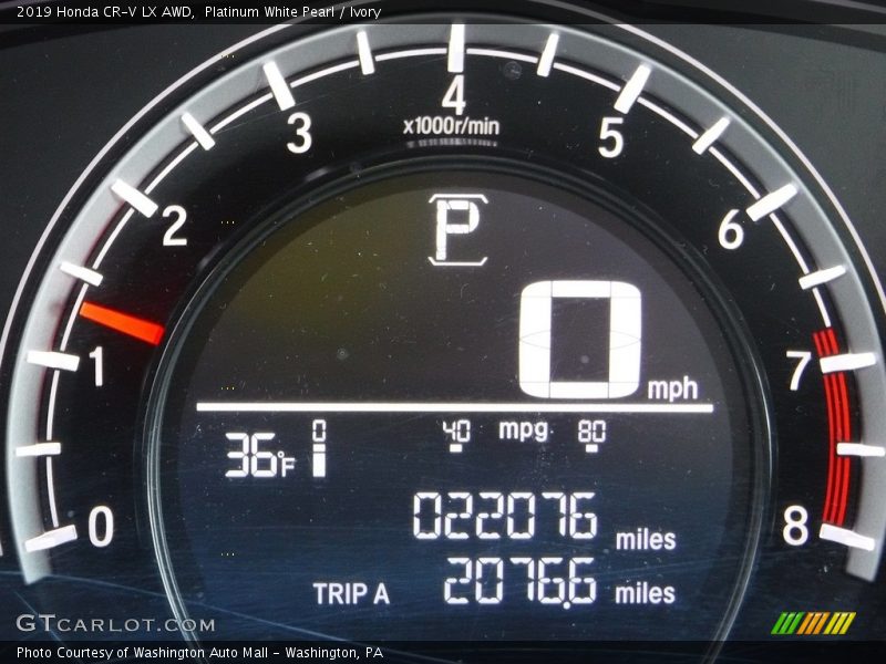 Platinum White Pearl / Ivory 2019 Honda CR-V LX AWD