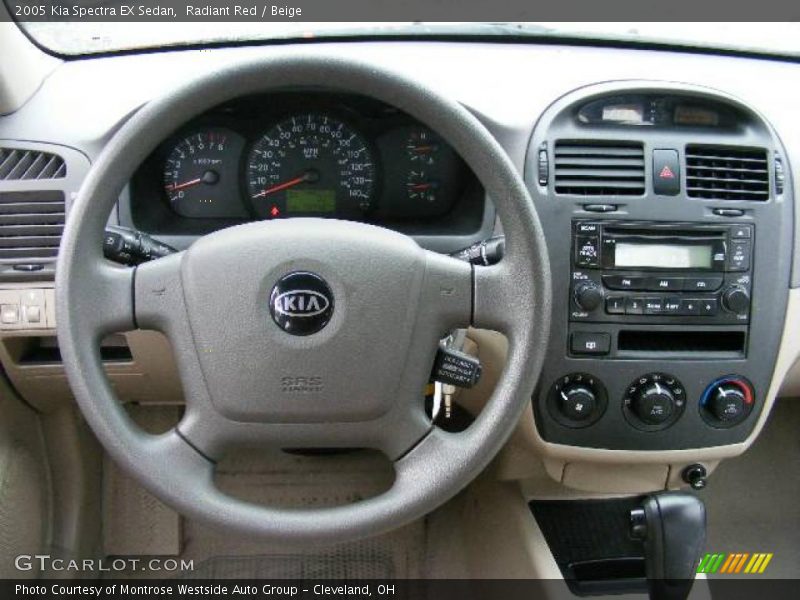 Radiant Red / Beige 2005 Kia Spectra EX Sedan