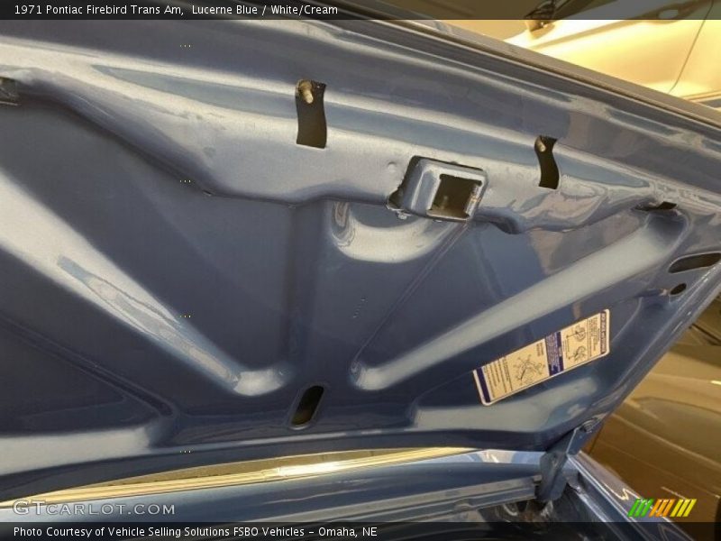 Lucerne Blue / White/Cream 1971 Pontiac Firebird Trans Am