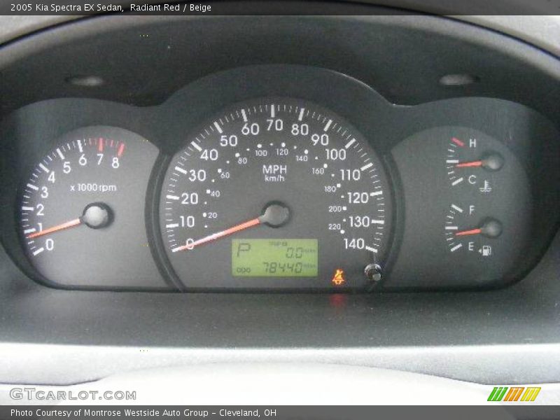 Radiant Red / Beige 2005 Kia Spectra EX Sedan