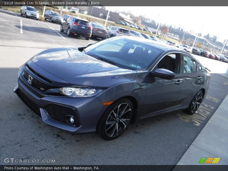 Modern Steel Metallic / Black 2018 Honda Civic Si Sedan