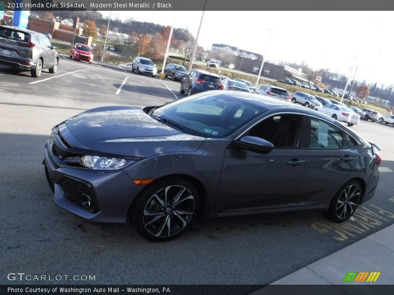 Modern Steel Metallic / Black 2018 Honda Civic Si Sedan