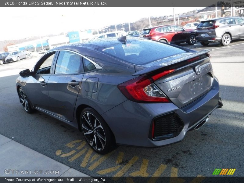 Modern Steel Metallic / Black 2018 Honda Civic Si Sedan