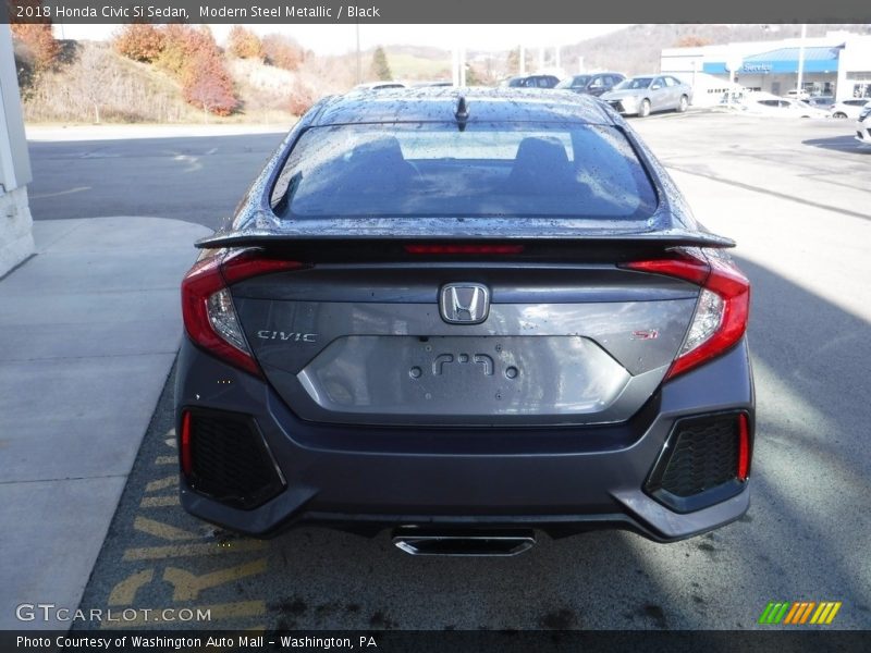 Modern Steel Metallic / Black 2018 Honda Civic Si Sedan