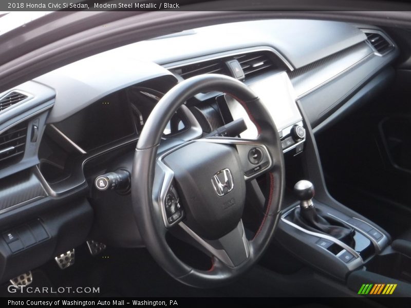 Modern Steel Metallic / Black 2018 Honda Civic Si Sedan