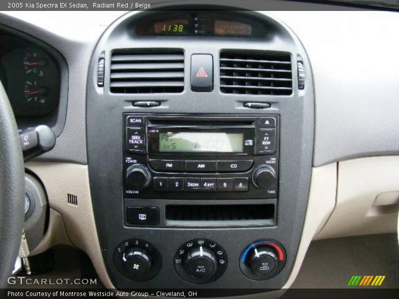 Radiant Red / Beige 2005 Kia Spectra EX Sedan