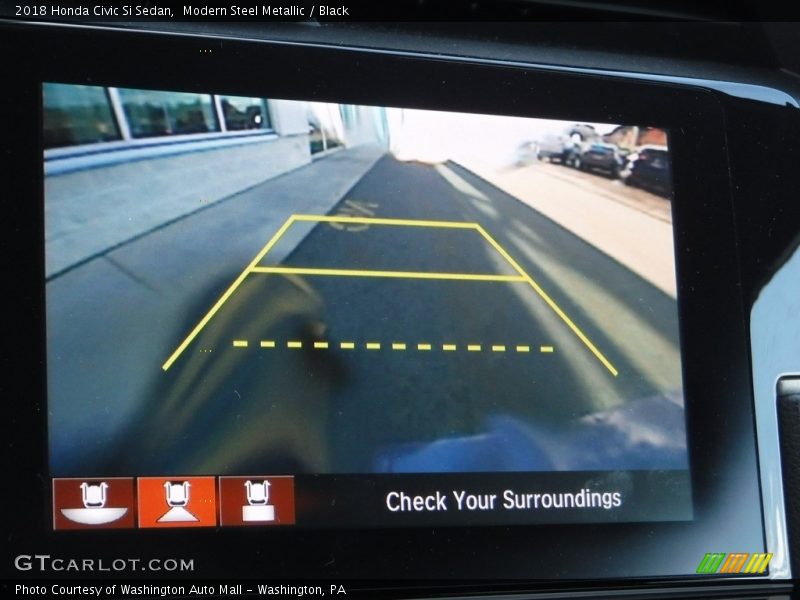 Modern Steel Metallic / Black 2018 Honda Civic Si Sedan