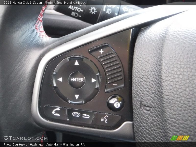 Modern Steel Metallic / Black 2018 Honda Civic Si Sedan