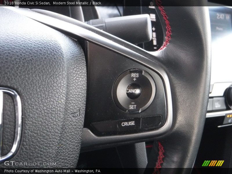 Modern Steel Metallic / Black 2018 Honda Civic Si Sedan
