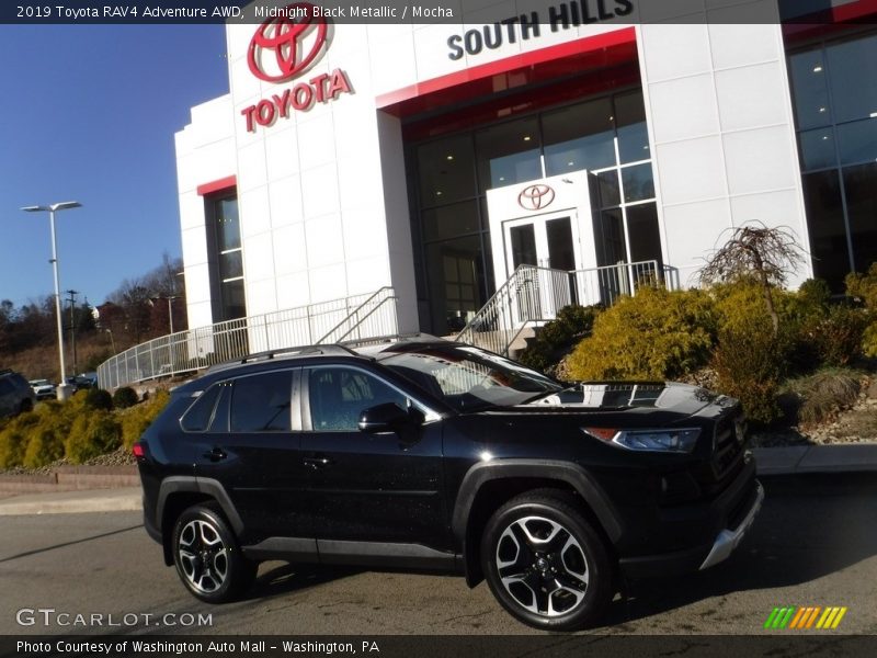 Midnight Black Metallic / Mocha 2019 Toyota RAV4 Adventure AWD