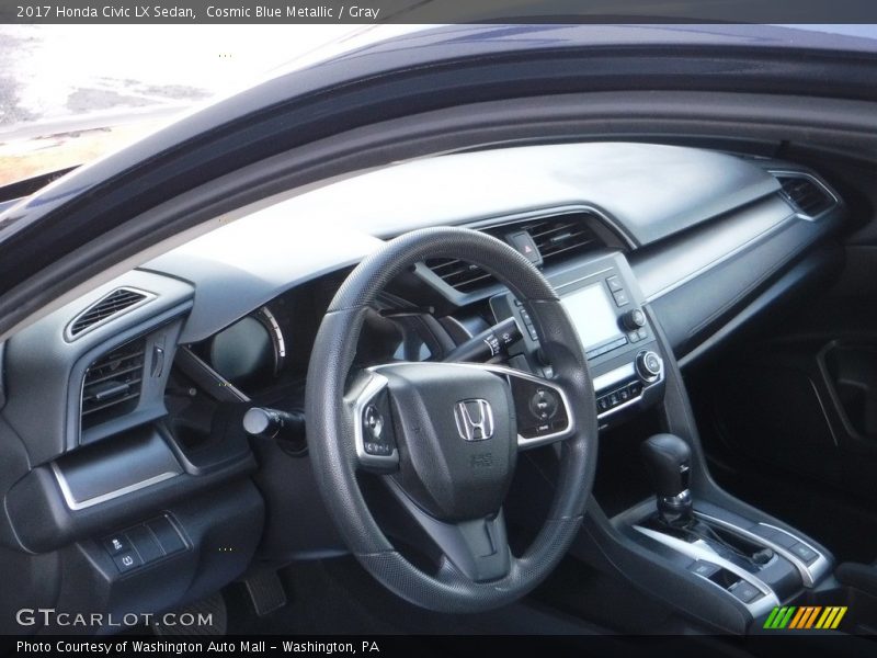 Cosmic Blue Metallic / Gray 2017 Honda Civic LX Sedan