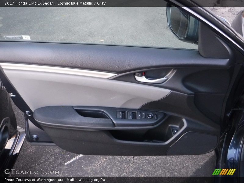 Cosmic Blue Metallic / Gray 2017 Honda Civic LX Sedan