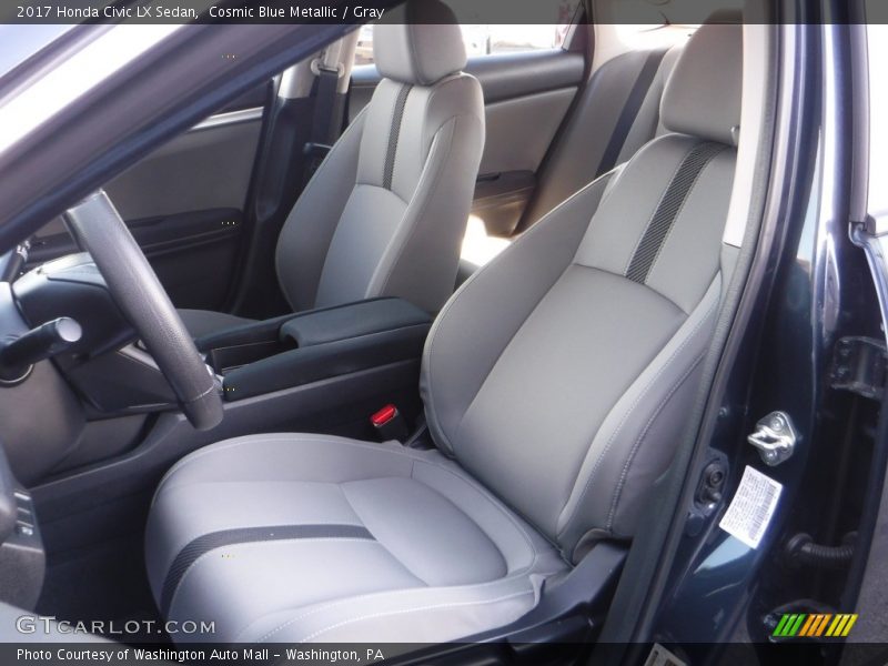 Cosmic Blue Metallic / Gray 2017 Honda Civic LX Sedan