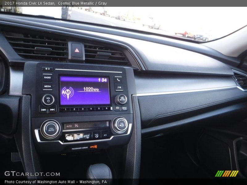 Cosmic Blue Metallic / Gray 2017 Honda Civic LX Sedan