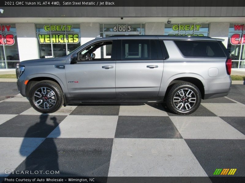 Satin Steel Metallic / Jet Black 2021 GMC Yukon XL AT4 4WD