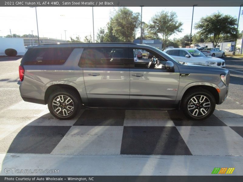 Satin Steel Metallic / Jet Black 2021 GMC Yukon XL AT4 4WD