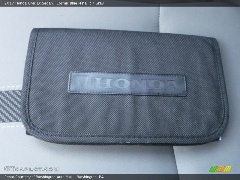 Cosmic Blue Metallic / Gray 2017 Honda Civic LX Sedan