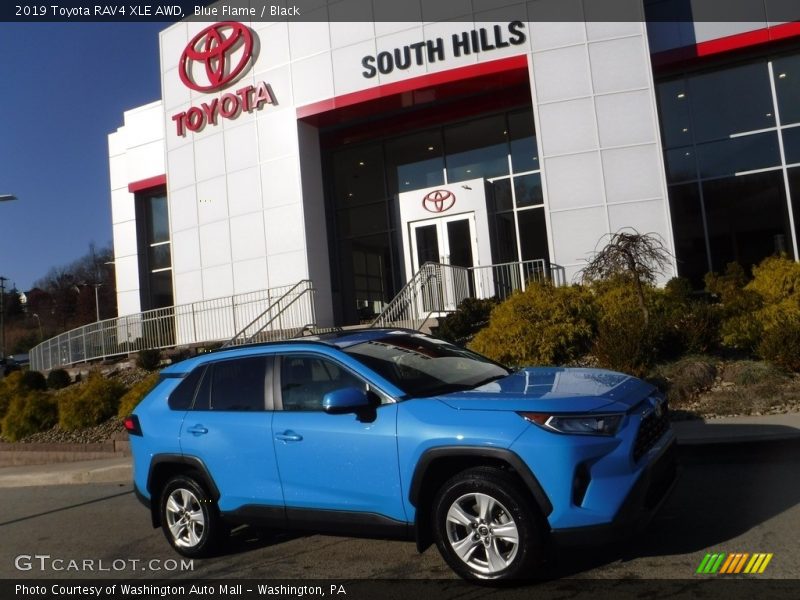 Blue Flame / Black 2019 Toyota RAV4 XLE AWD