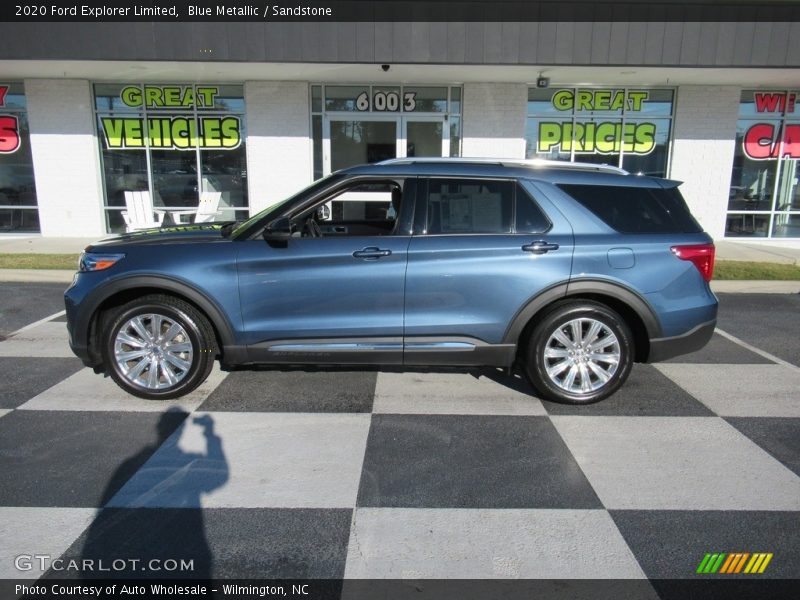 Blue Metallic / Sandstone 2020 Ford Explorer Limited