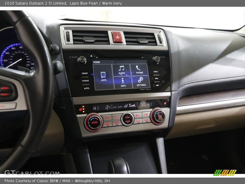 Controls of 2016 Outback 2.5i Limited
